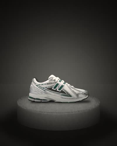 New Balance 1906R Men's Sneakers, Silver/Nightwatch Green Mesh Low-Top