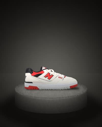 New Balance 550 Men's Sneakers, Sea Salt True Red